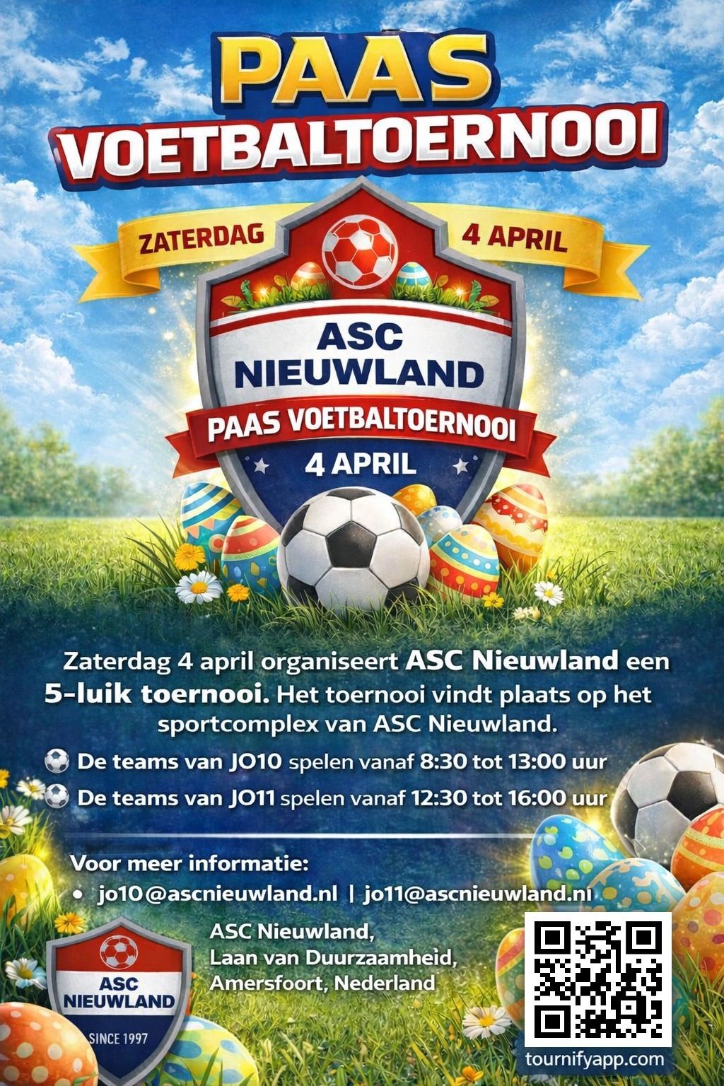 Paas voetbaltoernooi JO10 & JO11