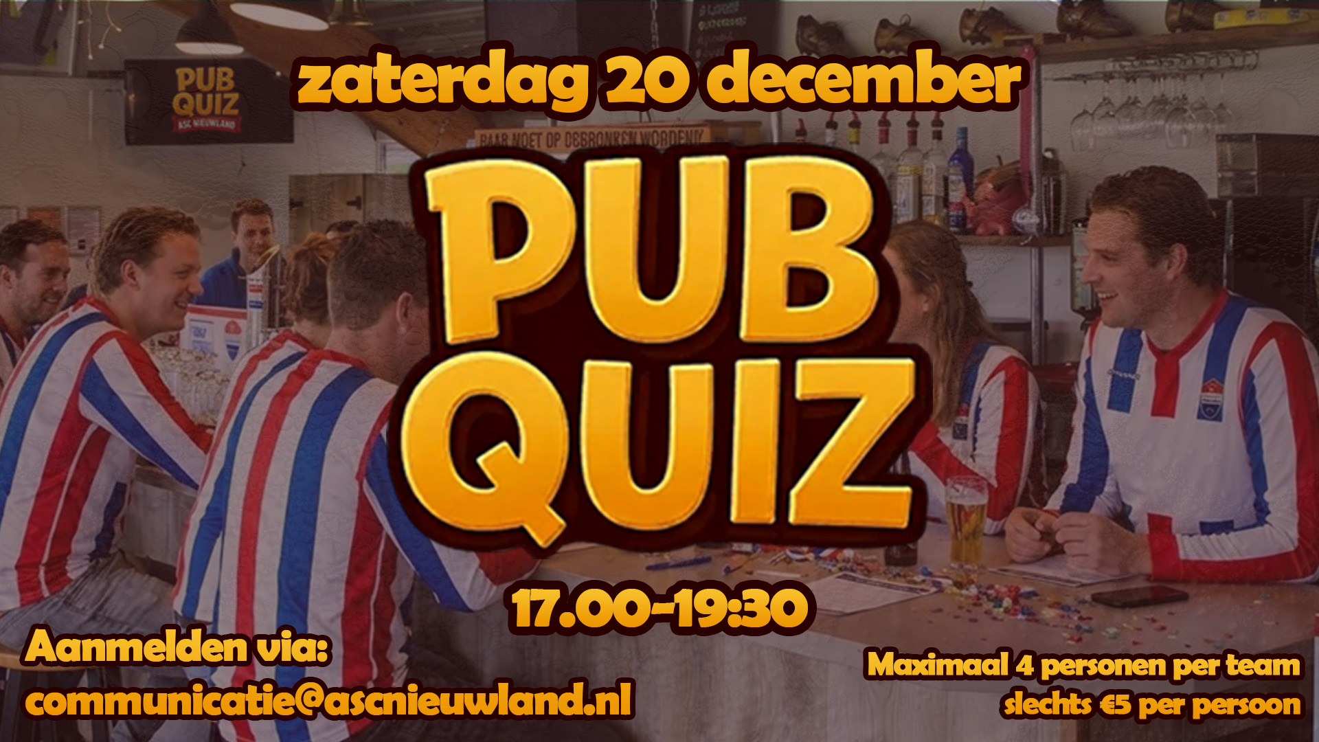 PUBQUIZ - zaterdag 20 december