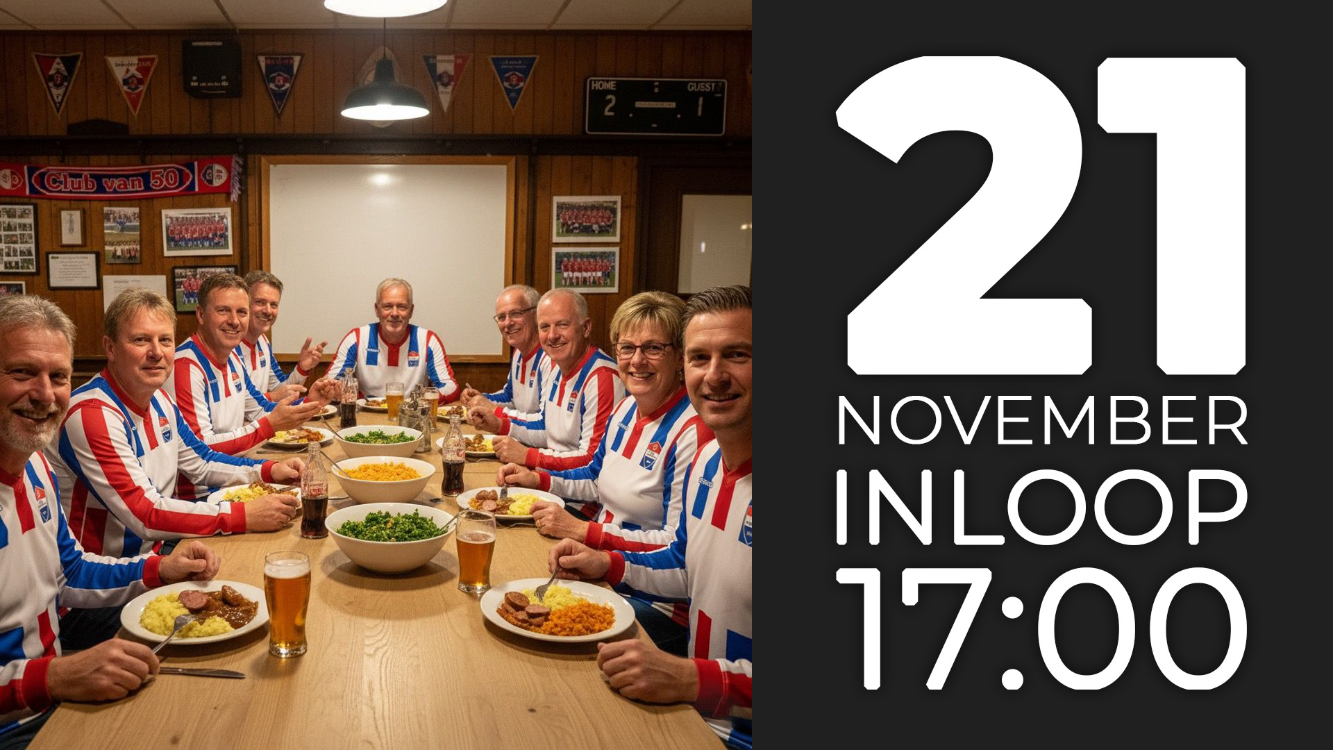 Jaarlijkse stamppot avond ter ere van René Duits